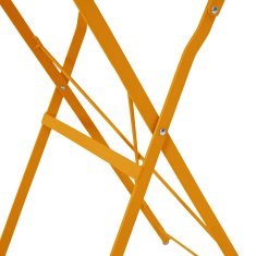 Vidaxl Zložljiva Bistro Miza Gorčična Ø50 x 71 cm - Prašno prevlečeno jeklo