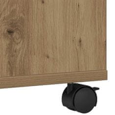 Vidaxl Stojalo za tiskalnik na kolesih Artisan Oak 60x50x67 cm