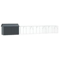 Vidaxl Ptičnik Antracit 821.5 x 111 x 142 cm Pocinkano jeklo