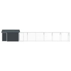 Vidaxl Ptičnik Antracit 821.5 x 111 x 142 cm Pocinkano jeklo