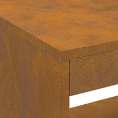 Vidaxl Ogenj Rjava 160 x 45 x 35 cm Odporno jeklo