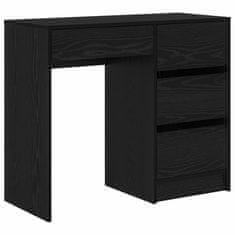 Vidaxl Miza s predalom Črni hrast 90 x 37.5 x 75 cm Konstruiran les