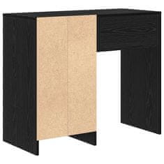 Vidaxl Miza s predalom Črni hrast 90 x 37.5 x 75 cm Konstruiran les