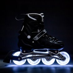 shumee NH10905 4v1 ČRNE LED LUČKE VELIKOST S (31-34) ROLERJI/DRSALKE NILS EXTREME