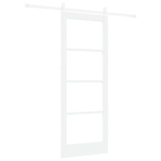 Vidaxl Drsna vrata Bela 78 x 202 cm Les in kovina
