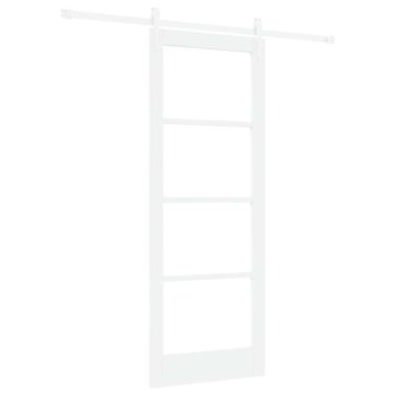 Vidaxl Drsna vrata Bela 78 x 202 cm Les in kovina