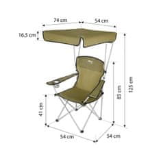 shumee NC3087 ZELEN KAMPIRNI STOL S SENCEM NILS CAMP