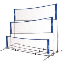 shumee NT7111 3v1 VEČNAMENSKA MREŽA ZA BADMINTON + TENIS + ODBOJKO, POPOLNA POKRIVNOST NILS