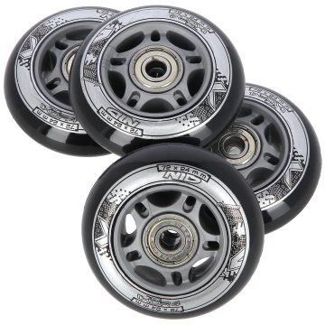 shumee PU 72x24 82A ČIERNA (4 ks.) + ABEC-9 (8 ks.) SADA NILS EXTREME