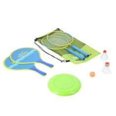 shumee NRZ053 3V1 / BADMINTON SET 2 RAKETI + 2 RAKETI ZA PLAŽO + ŽOGICE + FRIZBI JUNIOR NILS