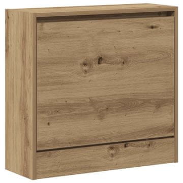 Vidaxl Omara za čevlje Umetni hrast 60 x 21 x 57 cm Konstruiran les