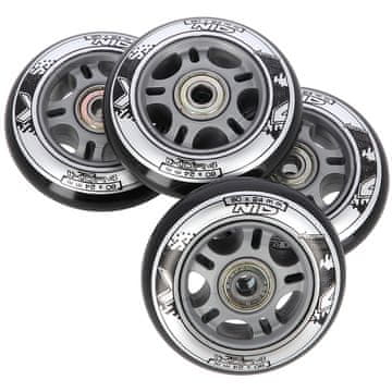 shumee PU 80x24 82A ČIERNA (4 ks.) + ABEC-9 (8 ks.) SADA NILS EXTREME