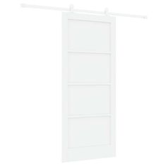 Vidaxl Drsna vrata ORKDAL Bela 86 x 198,5 cm Trden borov les in jeklo