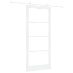 Vidaxl Drsna vrata ORKDAL Bela 93 x 211 cm Les in kovina