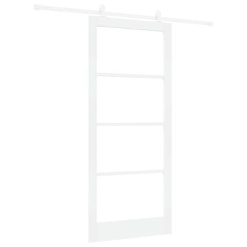 Vidaxl Drsna vrata ORKDAL Bela 93 x 211 cm Les in kovina