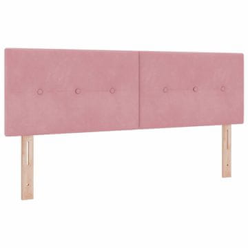 Vidaxl Vzglavje Roza 144 cm Žamet