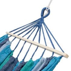 shumee NC9004 MODRO-TEMNO MODRA VISEČA MREŽA S 70 CM LESENIM TRAMOM IN KOVINSKIM DRŽALOM NILS CAMP