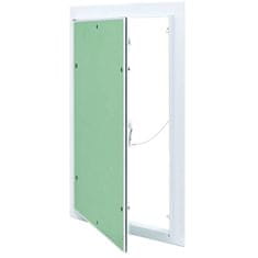Vidaxl Dostopna plošča Bela 30 x 45 cm Aluminij in mavčna plošča