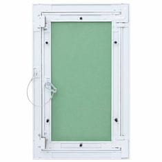 Vidaxl Dostopna plošča Bela 30 x 45 cm Aluminij in mavčna plošča