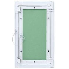 Vidaxl Dostopna plošča Bela 35 x 55 cm Aluminij in mavčna plošča