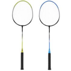 shumee NRZ014 JEKLO / BADMINTON SET 4 RAKETE + 3 ŽOGICE + MREŽA 195x22cm + OVITEK NILS