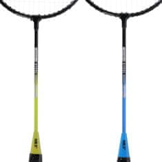 shumee NRZ014 JEKLO / BADMINTON SET 4 RAKETE + 3 ŽOGICE + MREŽA 195x22cm + OVITEK NILS