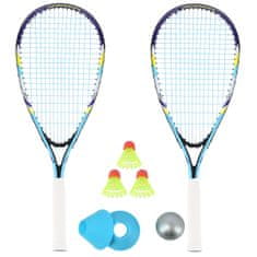 shumee NRS005 CROSSMINTON SET 2 RAKETI + ŽOGICE + MARKERJI + ŽOGICA + POKROVČEK NILS