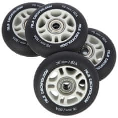 shumee PU 76x24 82A ČIERNA MAT (4 ks) + ABEC-9 (8 ks) SADA NILS EXTREME