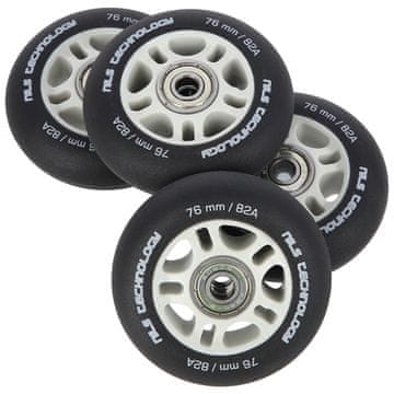 shumee PU 76x24 82A ČIERNA MAT (4 ks) + ABEC-9 (8 ks) SADA NILS EXTREME