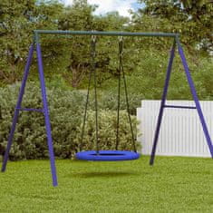 Vidaxl Gugalnica v obliki gnezda Modra 100 x 100 x 180 cm