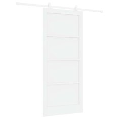 Vidaxl Drsna vrata ORKDAL Bela 93 x 211 cm Trden borov les in jeklo
