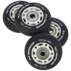 shumee PU 64x24 82A ČIERNA MAT (4 ks) + ABEC-9 (8 ks) SADA NILS EXTREME