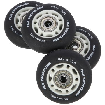 shumee PU 64x24 82A ČIERNA MAT (4 ks) + ABEC-9 (8 ks) SADA NILS EXTREME