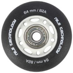 shumee PU 64x24 82A ČIERNA MAT (4 ks) + ABEC-9 (8 ks) SADA NILS EXTREME