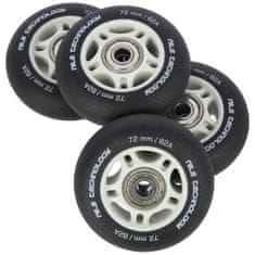 shumee PU 72x24 82A ČIERNA MAT (4 ks) + ABEC-9 (8 ks) SADA NILS EXTREME