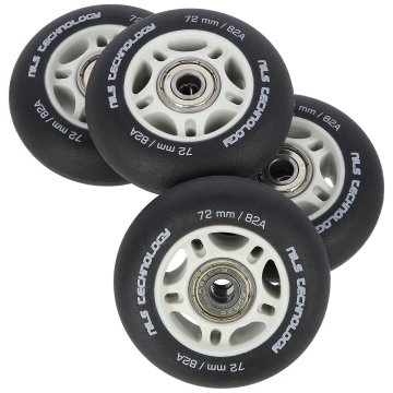 shumee PU 72x24 82A ČIERNA MAT (4 ks) + ABEC-9 (8 ks) SADA NILS EXTREME
