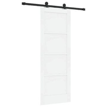 Vidaxl Drsna vrata ORKDAL Bela in črna 73.5 x 198.5 cm