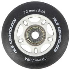 shumee PU 72x24 82A ČIERNA MAT (4 ks) + ABEC-9 (8 ks) SADA NILS EXTREME