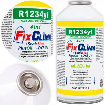 shumee PLIN ZA POLNJENJE AVTO KLIMATSKE NAPRAVE R1234yf HLADILNO SREDSTVO 4V1 FIX