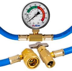 shumee KOMPLET ZA POLNJENJE AVTO KLIMATSKE NAPRAVE R134A PLIN 3-V-1 + ADAPTER ZA VT/LP