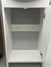 shumee Komplet bele omarice z umivalnikom, kromirano pipo in sifonom 45 cm Frigo