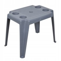 shumee Plastična miza za otroke, siva, vrtna, 45 cm, VIS