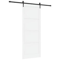 Vidaxl Drsna vrata ORKDAL Bela 93 x 232 cm Trdna borovina