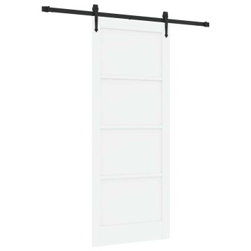 Vidaxl Drsna vrata Drugo ORKDAL Bela in črna 86 x 211 cm