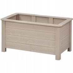 shumee Velik kvadratni lesen cvetlični lonec TRENTO 80x40cm
