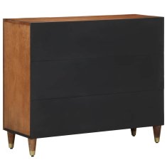 Vidaxl Strani šal s polico Rjava 90 x 33.5 x 75 cm Trden mangov les
