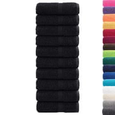 Vidaxl 600 gsm brisače za goste SOLUND 50 pcs Črna 30 x 50 cm Bombaž