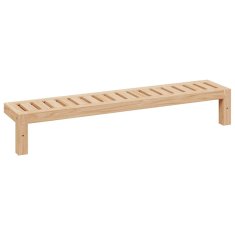 Vidaxl Stenski viseči stojalo Bež 62 x 10 x 12.5 cm Trden orehov les