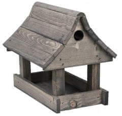 shumee Lesena krmilnica za ptice, siva, 30 cm
