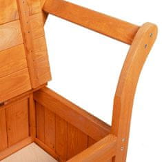 Vidaxl Parkovna Shramba Klop Rjava 119 x 76 x 44cm Trdna borovina
